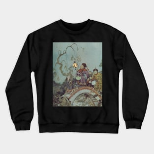 Vintage Fairy Tale, The Nightingale by Edmund Dulac Crewneck Sweatshirt